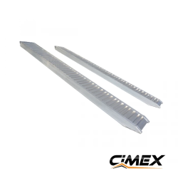 Removable aluminum car ramp CIMEX ALR3000 set of 2 - 238 x 30 cm / 3000 kg.