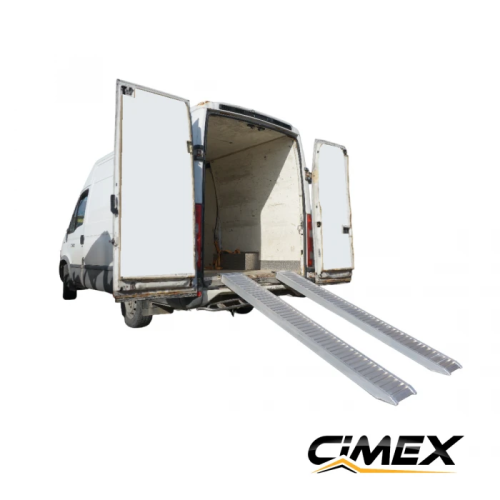 Removable aluminum car ramp CIMEX ALR3000 set of 2 - 238 x 30 cm / 3000 kg.