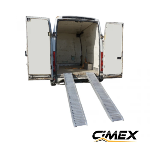 Removable aluminum car ramp CIMEX ALR3000 set of 2 - 238 x 30 cm / 3000 kg.