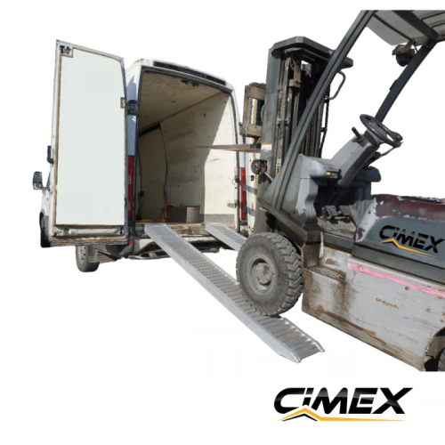 Removable aluminum car ramp CIMEX ALR3000 set of 2 - 238 x 30 cm / 3000 kg.