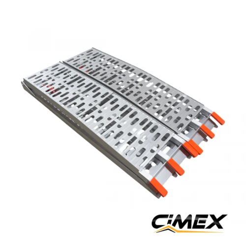 Foldable Aluminum Ramp CIMEX, Set of 2 – 223 x 28 cm / 680 kg