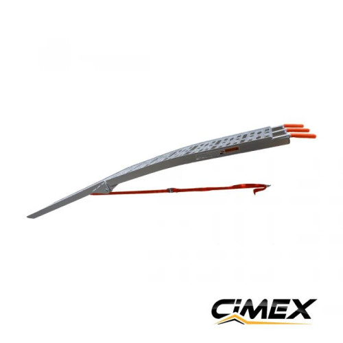 Foldable Aluminum Ramp CIMEX, Set of 2 – 223 x 28 cm / 680 kg