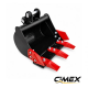 Excavation bucket for mini excavator CIMEX CHE12RS-TB-400 - 400 mm