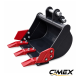 Excavation bucket for mini excavator CIMEX CHE12RS-TB-400 - 400 mm