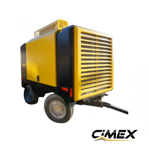 Mobile diesel screw compressor CIMEX DAC130 - 12 bar., 13.0 m3/min., 160hp. Mobile diesel screw compressor CIMEX DAC130 - 12 bar., 13.0 m3/min., 160hp.