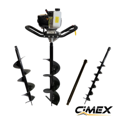 Petrol drill up to 250 mm. CIMEX EA250 with 3 drills (100, 150 and 250 mm) and extension 50 cm Petrol drill up to 250 mm. CIMEX EA250 with 3 drills (100, 150 and 250 mm) and extension 50 cm