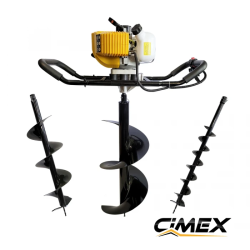 Petrol drill for land CIMEX EA300 4.7 hp + 3 drills (100 / 200 / 300 mm)