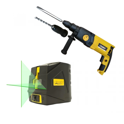 PROMO PACKAGE! Rotary Hammer with Quick-Change Chuck 3 kg + Green Beam Line Laser Level PROMO PACKAGE! Rotary Hammer with Quick-Change Chuck 3 kg + Green Beam Line Laser Level
