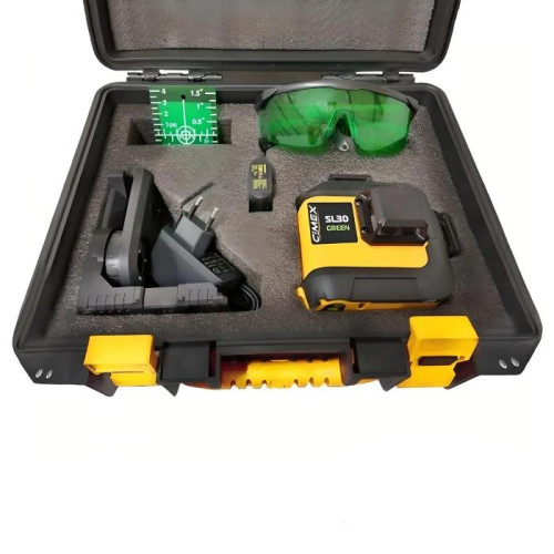 PROMO PACK! Rotary hammer with quick-change chuck 3 kg + 3D laser level + Telescopic A-frame ladder