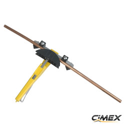 Portable manual bender for pipes made of soft copper, coated soft copper and aluminum from 6-22 mm. Portable manual bender for pipes made of soft copper, coated soft copper and aluminum from 6-22 mm.