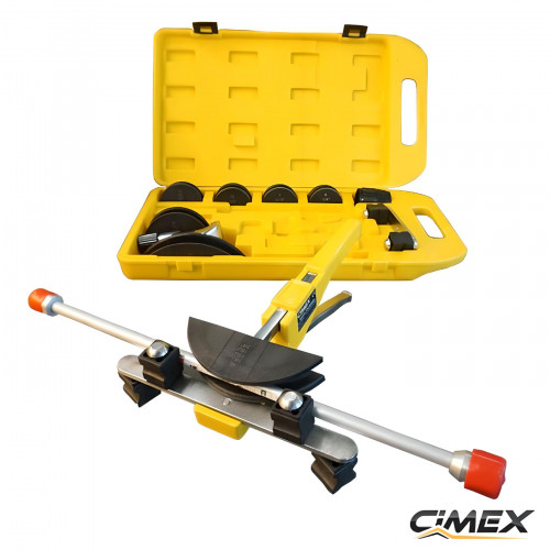 Portable manual bender for pipes made of soft copper, coated soft copper and aluminum from 6-22 mm.