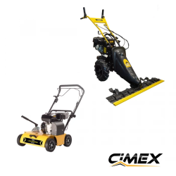 PROMO PACKAGE! Self-propelled thumb mower LM-100 + Gasoline grass aerator / scarifier LSC460