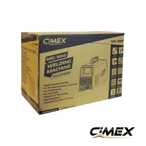 Combined body welding machine CIMEX MIG-200P - MIG/MAG, Single and Double Pulse, MMA and Lift TIG, 200 A + Gift