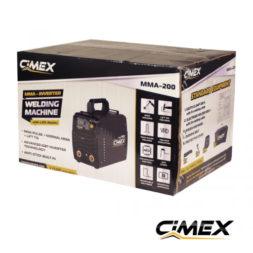 Inverter electric generator 200A with Lift Tig function CIMEX MMA 200 + Gift Inverter electric generator 200A with Lift Tig function CIMEX MMA 200 + Gift