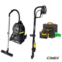 PROMO PACKAGE! Wall and ceiling sander + vacuum cleaner + 360-degree laser level, green beam PROMO PACKAGE! Wall and ceiling sander + vacuum cleaner + 360-degree laser level, green beam
