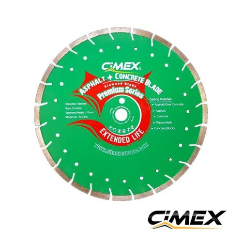 Diamond blade for concrete and asphalt 350 mm CIMEX ACP350
