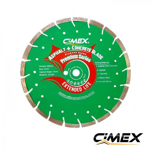 Diamond blade for concrete and asphalt 300 mm CIMEX ACP300