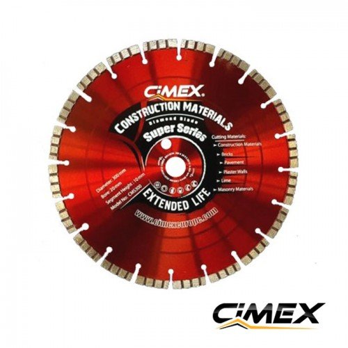 Diamond blade 300 mm for construction materials CIMEX CMS300 Diamond blade 300 mm for construction materials CIMEX CMS300