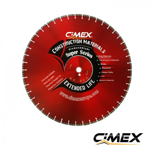 Diamond blade 650 mm for construction materials CIMEX CMS650