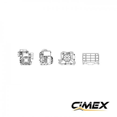 PETROL ENGINE 4.3 hp 3.2kW 4-STROKE SINGLE CYLINDER CIMEX G100 PETROL ENGINE 4.3 hp 3.2kW 4-STROKE SINGLE CYLINDER CIMEX G100
