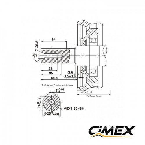 PETROL ENGINE 13hp 4-STROKE SINGLE CYLINDER CIMEX G390