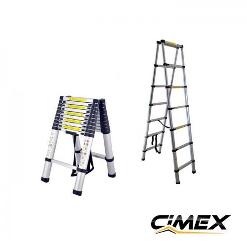 Telescopic A-shaped ladder CIMEX DBL TELELADDER2, 3.2 m